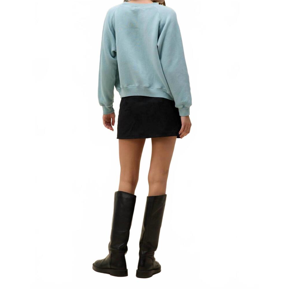 NEW DAYDREAMER kiss my aspen shrunken raglan sweatshirt in blue - Picture 5 of 7